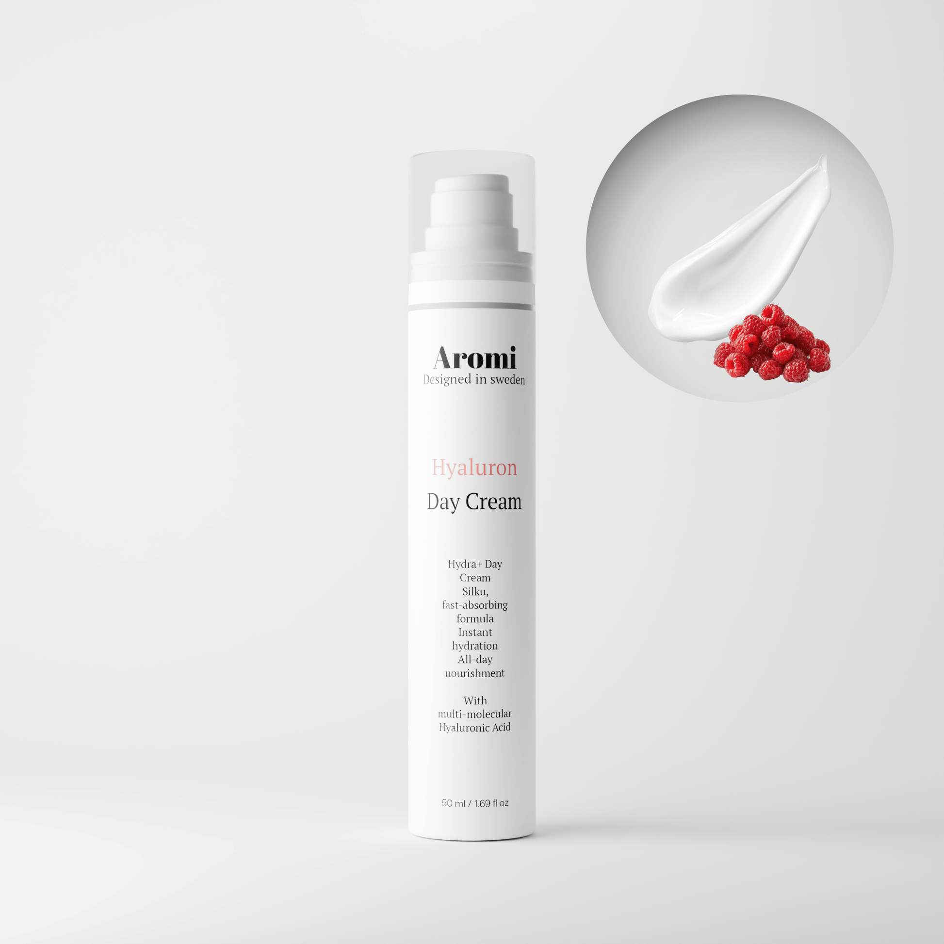 Dagkräm, frontvy vit bakgrund