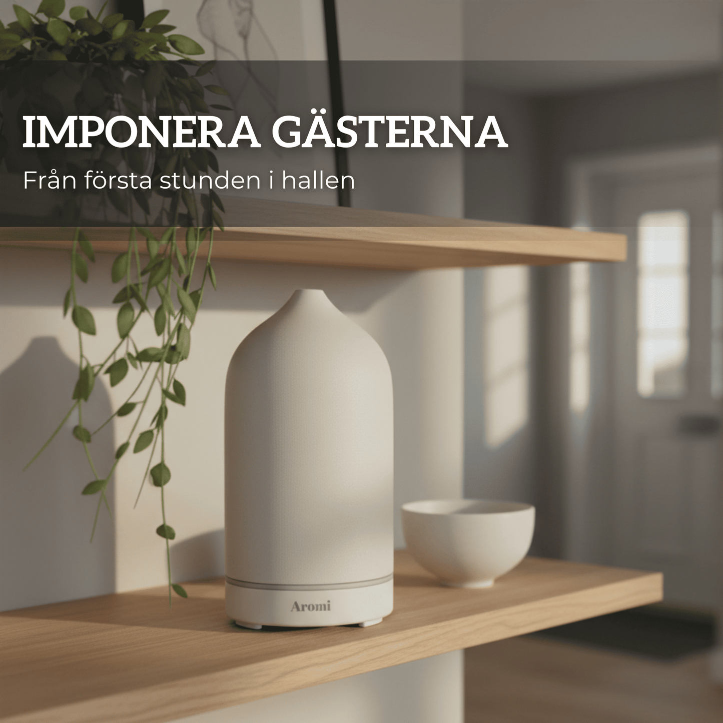 Vit keramik diffuser i hallen, frontvy