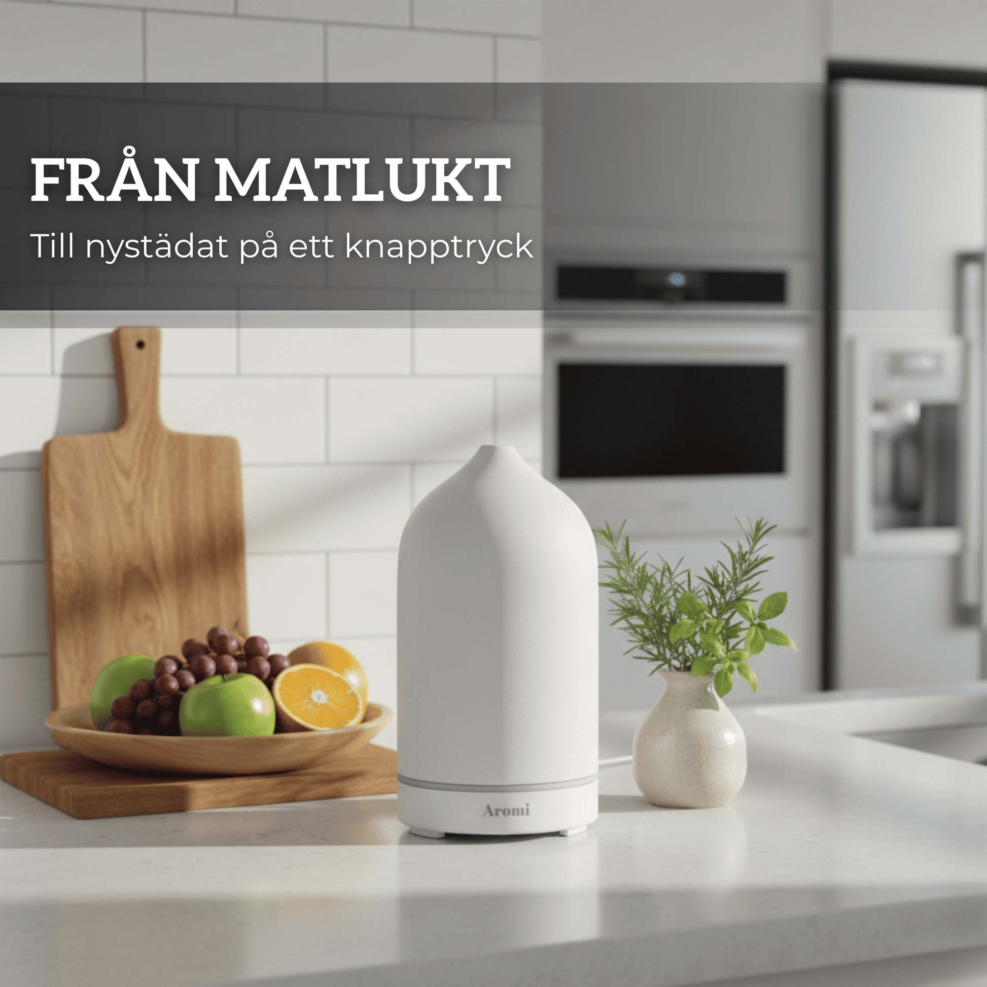 Diffuser i sten i ett fräscht kök, frontvy