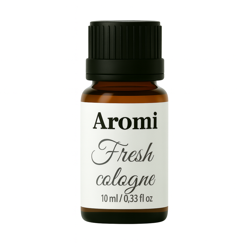 Fresh cologne, vit bakgrund, frontvy