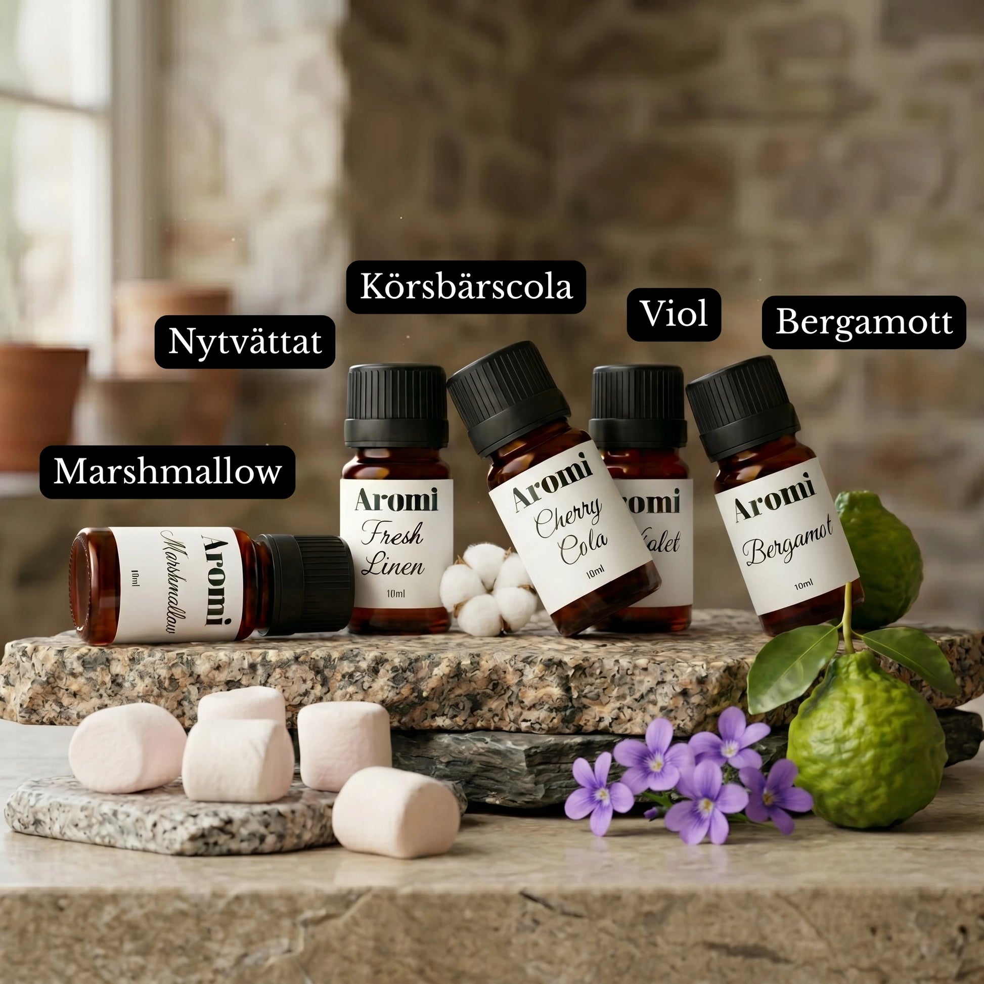 5 doftoljor till diffuser, stendesign och fantastiska dofter